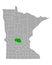 Map of Stearns in Minnesota