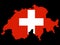 Map of Switzerland and Swiss flag