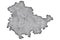 Map of Thuringia on weathered concrete