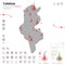 Map of Tunisia Epidemic and Quarantine Emergency Infographic Template. Editable Line icons for Pandemic Statistics