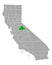 Map of Tuolumne in California