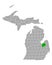 Map of Tuscola in Michigan