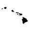 Map of the U.S. state Hawaii