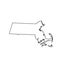 Map of the U.S. state Massachusetts