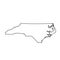 Map of the U.S. state North Carolina