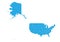 Map of United state of America Mercator. High detailed vector map - United state of America Mercator.