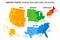 Map of United States split into Census regions and divisions