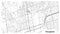 Map of Vaughan city, Ontario, Canada. Horizontal background map poster black and white, 1920 1080 proportions