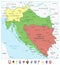 Map of the Western Balkans and Flat Map Pointers