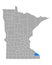Map of Winona in Minnesota