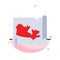 Map, World, Canada Abstract Flat Color Icon Template