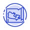 Map, World, Canada Blue Dotted Line Line Icon