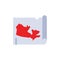 Map, World, Canada  Flat Color Icon. Vector icon banner Template