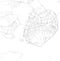 Map of Xiamen, Fujian province, satellite view, black and white map. China