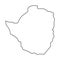 Map of Zimbabwe - outline