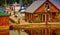 Maple Bay Marina wooden homes in Genoa Bay - Vancouver Island - Canada