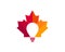 Maple Bulb logo design. Canadian Bulb logo. Red Maple leaf with Education Bulb concept vector