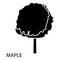 Maple icon, simple style