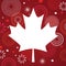 Maple leaf with firework poster for celebrate the national day of Canada. Happy Canada Day card. Canada flag, fireworks