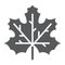 Maple leaf glyph icon, canada and nature, autumn sign, vector graphics, a solid pattern on a white background.