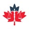 Maple Leaf Law logo vector with judicial balance symbolic of justice scale in a pen nib.