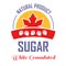 Maple leaf natural sugar product isolated icon