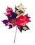 Maple leaf in the style of the patchwork. Symbol of Canada. Greeting or invitation card