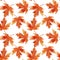 Maple-leaf watercolor pattern