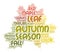 Maple Leaf Word Cloud Poster Illustration