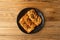 Maple Pecan Puff Pastry, Danish Plaits Pastries with Maple Syrup and Pecan Nuts, Breakfast Bakery