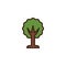 Maple tree filled outline icon