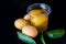 Maprang or gandaria or plum mango, tropical fruit in syrup sweet dessert for refreshness.