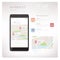 Maps app on smartphone