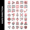 Maps icon set include map,search,position,alert,delete,add,marker,pointer,route,road,navigation,globe,chat,pin,road,phone,signal,