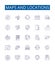 Maps and locations line icons signs set. Design collection of Maps, Locations, Geography, Mapping, Coordinates