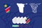 Maps of Namibia in three versions for rugby international championship