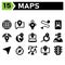 Maps And Navigation icon include globe, world, map, navigation, chat, communication, message, pin, user, road, location,