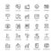 Maps and Navigations Line Vector Icons Set