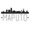 Maputo Mozambique. City Skyline. Silhouette City. Design Vector. Famous Monuments.