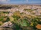 Maqluba, Qrendi egg in Malta. Aerial top view photo