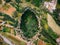 Maqluba, Qrendi egg in Malta. Aerial top view photo