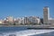 Mar del Plata, Argentina panoramic view of the city with skyscrapers and Bristol beach, Atlantic Ocean