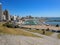 Mar del Plata city with beaches facing the Atlantic Ocean. Buenos Aires