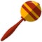 Maraca, music icon, flat vector isolated illustration. Percussion musical instrument.