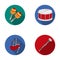 Maracas, drum, Scottish bagpipes, clarinet. Musical instruments set collection icons in flat style vector symbol stock