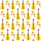 Maracas Guitar Seamless Pattern