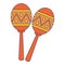 Maracas music instrument latin symbol