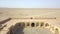 Maranjab Caravanserai in Iran in desert is one of most were built during the Safavid dynasty. Drone slowly flies over the building
