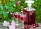 Maraschino liqueur with fresh cherries