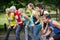 Marathon athletes on the starting line